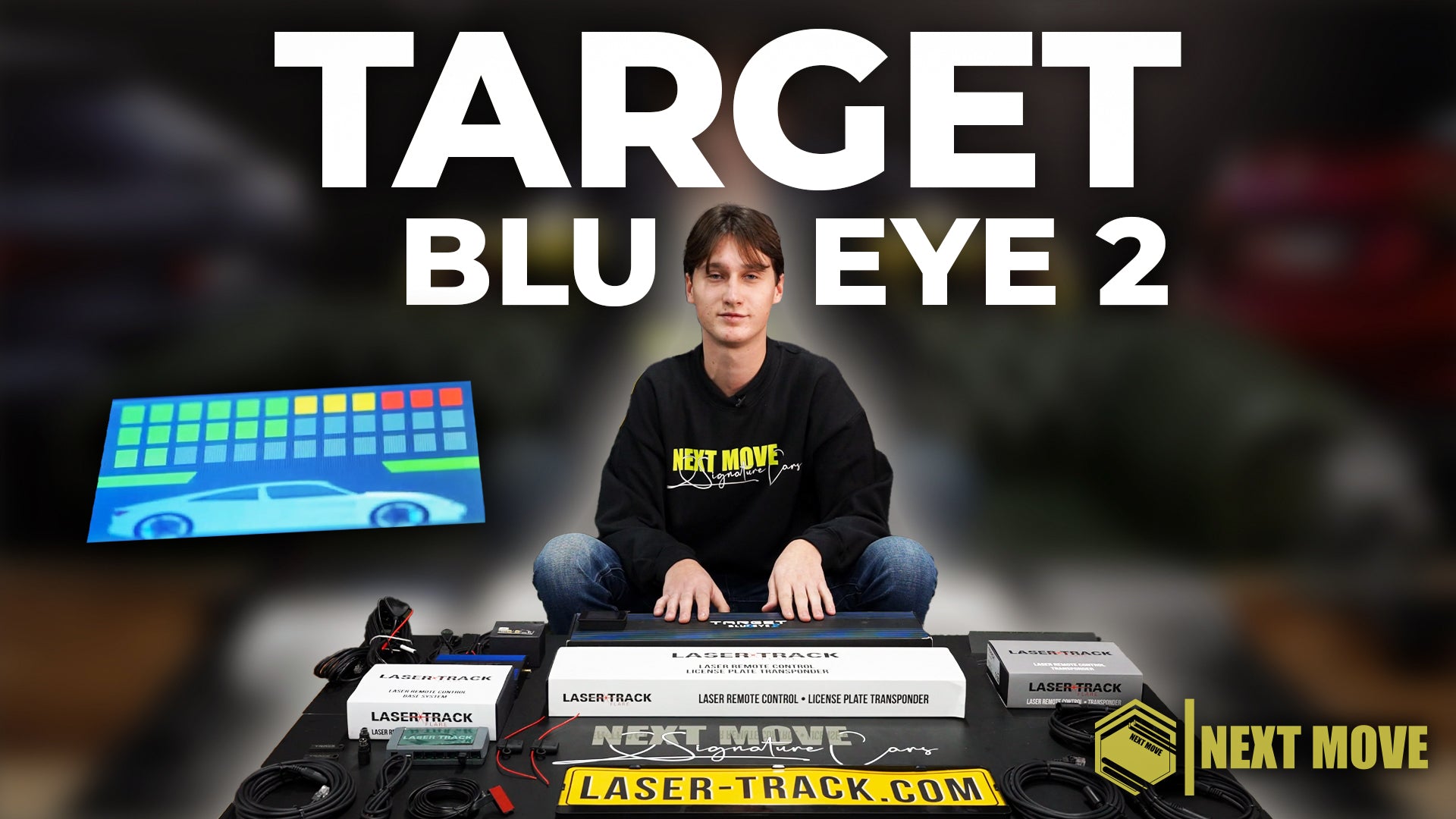 Target Blu Eye 2 verkeersveiligheidssysteem voor hulpdiensten detectie geïnstalleerd in auto
